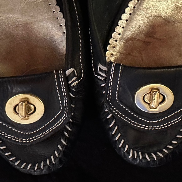 Coach Delila Flats with Gold Turn Lock - Picture 3 of 5